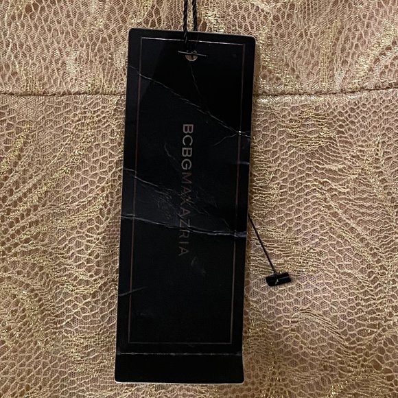 BCBG Max Azria Gold Lace Slip Dress Size 2- Stunning! NWT - Picture 10 of 13